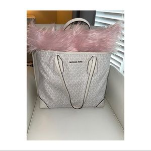 Bright White MK Tote Handbag